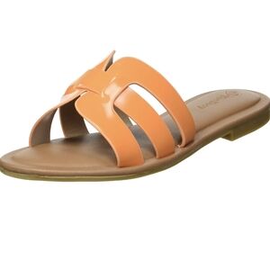 Stylish Orange Slide Sandals